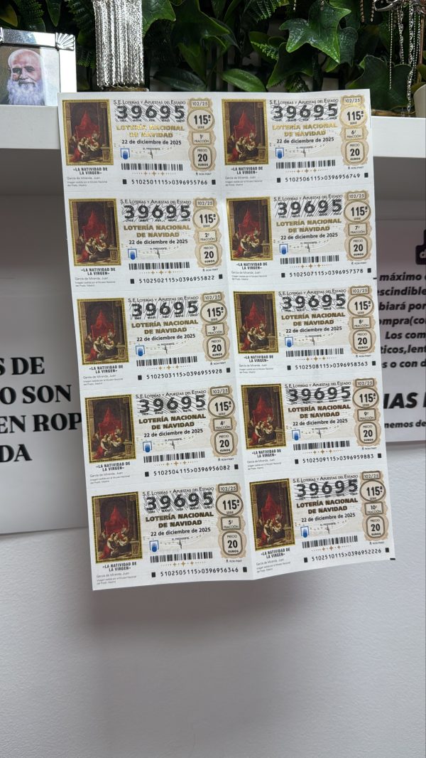 Decimo de loteria 39695