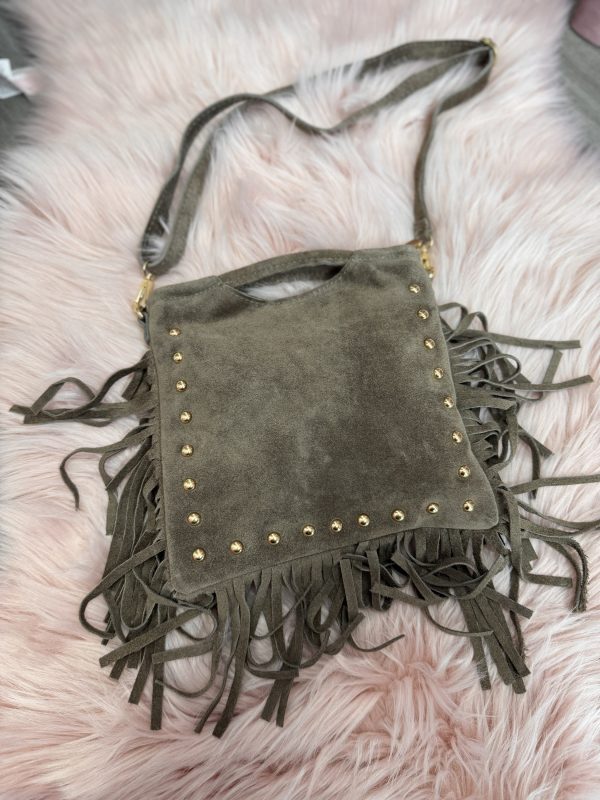 Bolso Arnaud piel flecos taupe