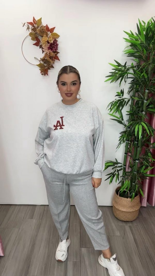 Pantalon zaira gris claro