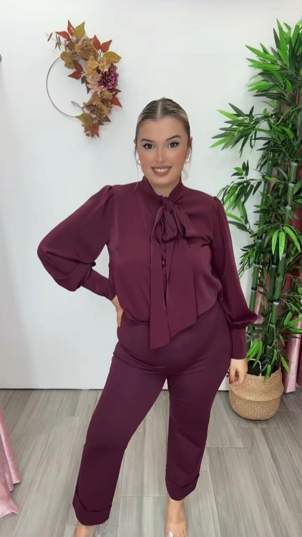 Blusa lazada burdeos