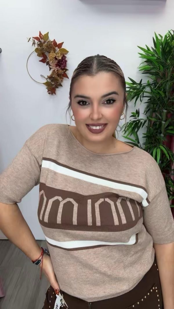 Camiseta niu niu taupe